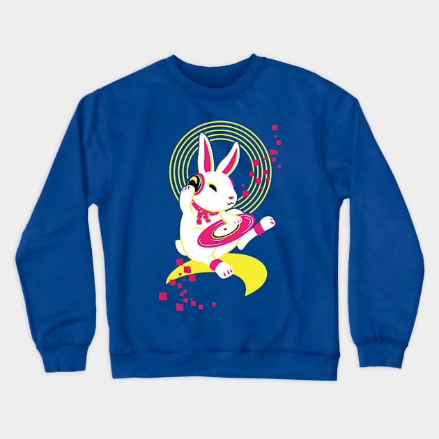 DJ Usagi Crewneck Sweatshirt by merumori